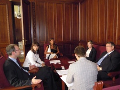 14 September 2011 MPs Natasa Vuckovic and Konstantin Samofalov talk to NATO Parliamentary Assembly President Karl Lamers